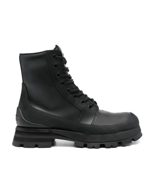 McQueen Black Lace-Up Boots for men