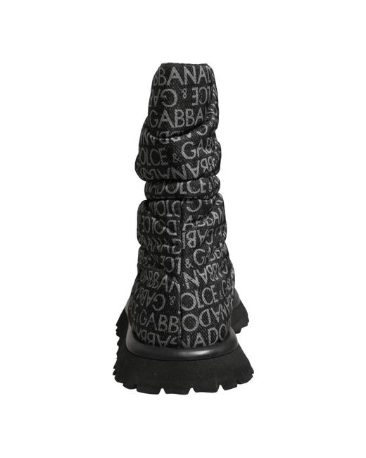 Dolce & Gabbana Black Winter Boots for men