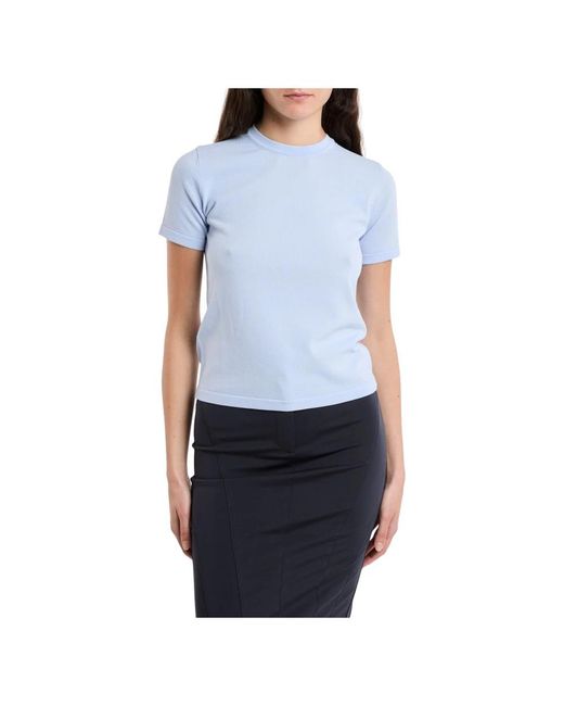 Marella Blue Viskose-Mischgewebe T-Shirt