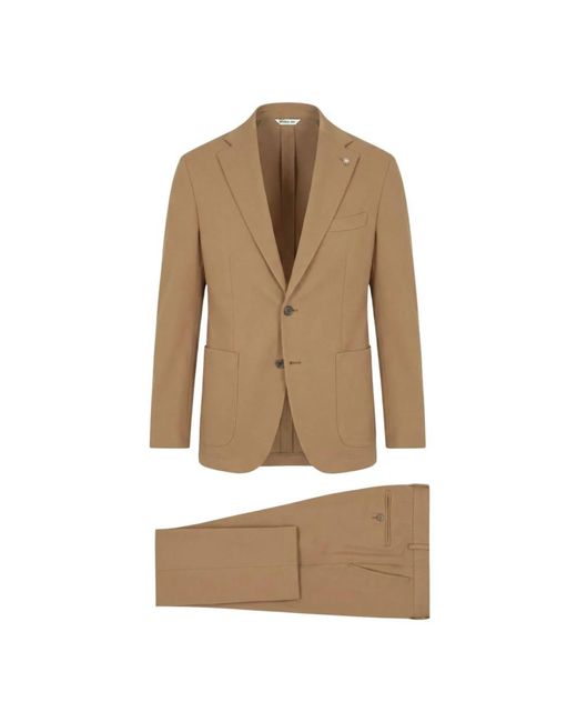 Manuel Ritz Natural Single Breasted Suits for men