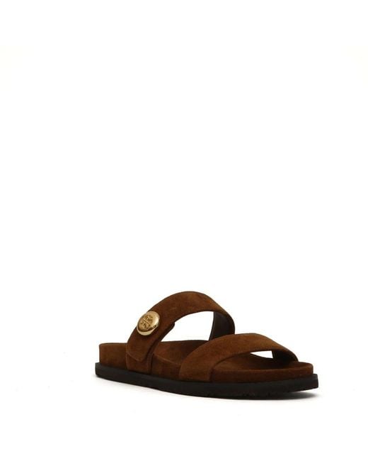 Tory Burch Brown Sliders