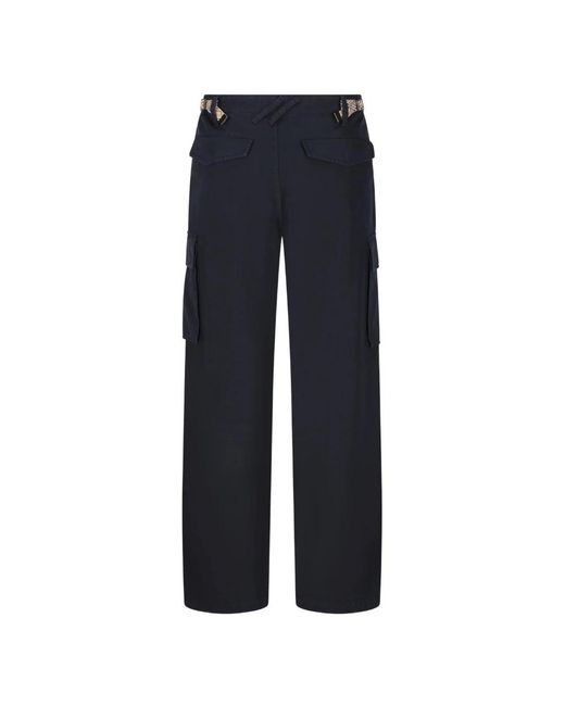Burberry Blue Straight Trousers for men