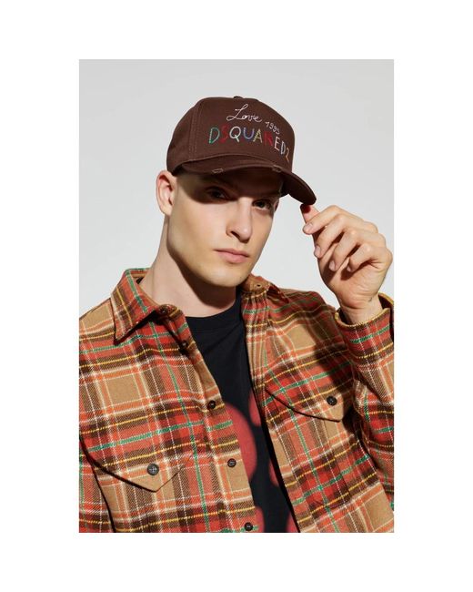 DSquared² Baseball Cap in Brown für Herren