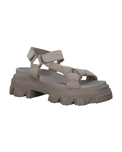 Marco Tozzi Gray Flat Sandals