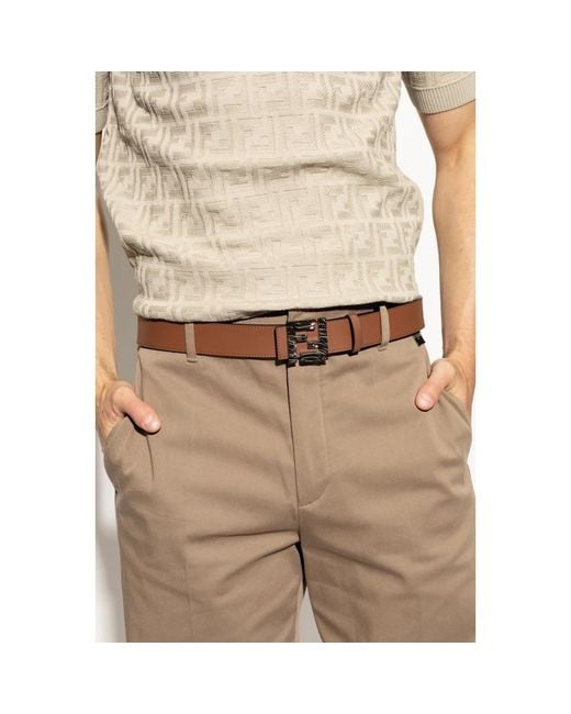 Fendi Ff Squared Gürtel in Brown für Herren