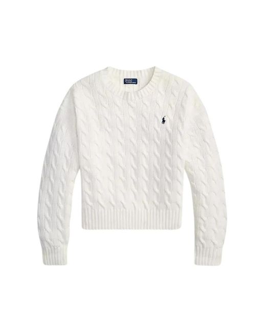 Polo Ralph Lauren White Round-Neck Knitwear