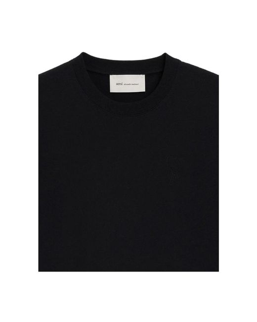 AMI Black T-Shirts for men