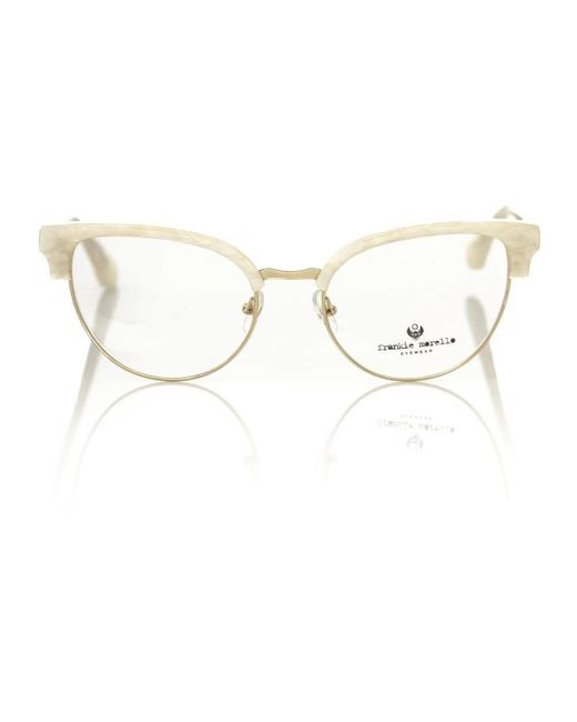 Frankie Morello White Glasses