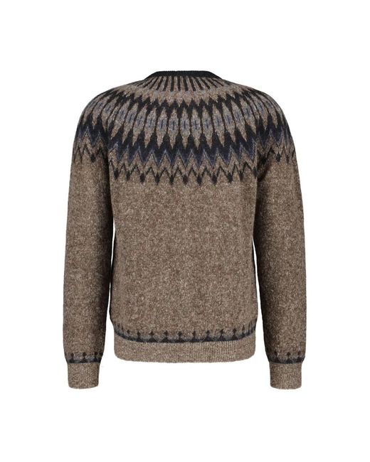 Roberto Collina Gray Round-Neck Knitwear for men