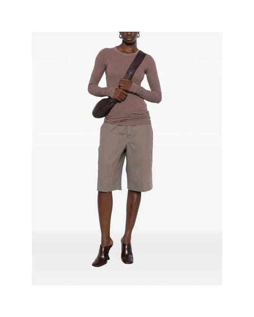 Rick Owens Rib Ls T in het Brown