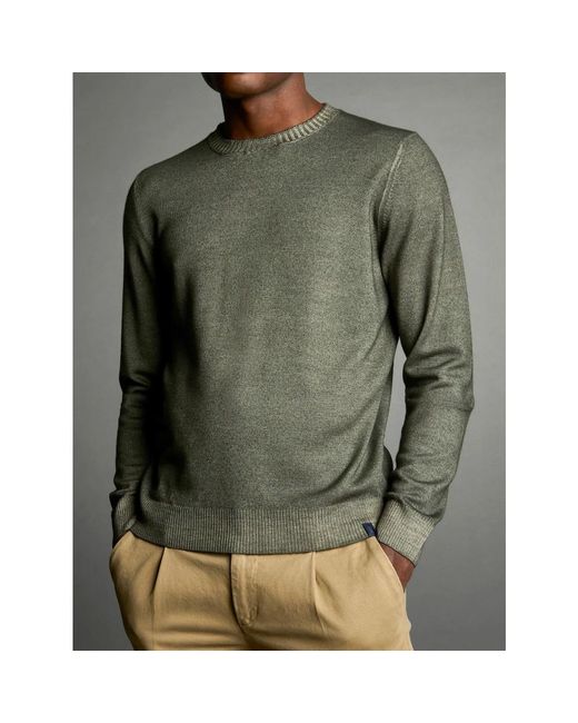 Fay Green Round-Neck Knitwear for men