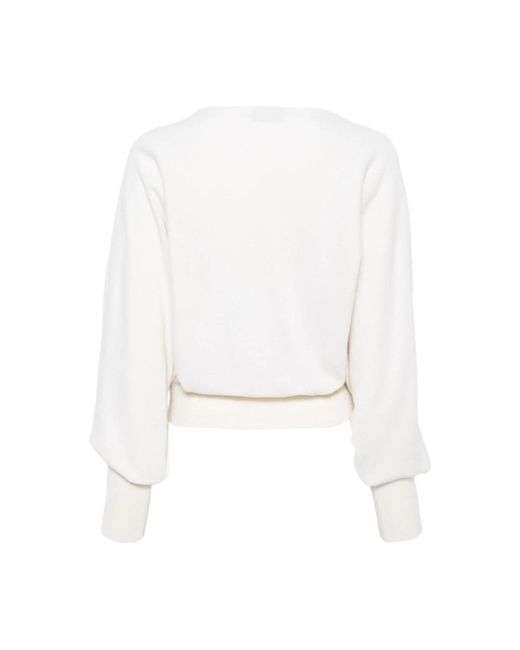 Alberta Ferretti Overhemden ,Twist-Front Jumper in het White