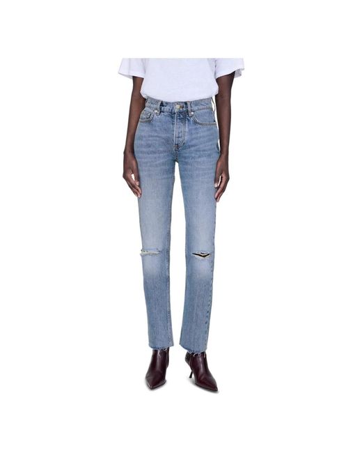 Anine Bing Blue Straight Fit Jeans