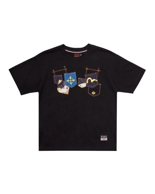 Evisu Black T-Shirts for men