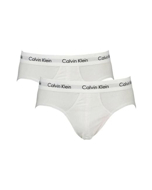 Calvin Klein Witte Katoenen Briefs Set in het White voor heren