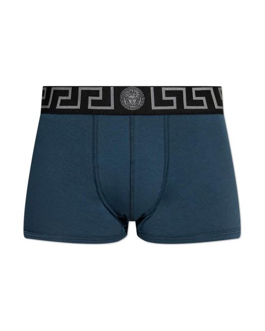 Versace Greca Border Trunks in Blue für Herren