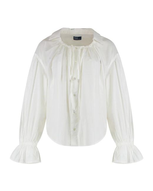 Polo Ralph Lauren White Blouses