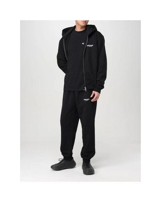 Represent Hoodies & Sweatvesten ,Zwart ,Katoen Zwart Sweatshirt Met Ritssluiting in het Black voor heren
