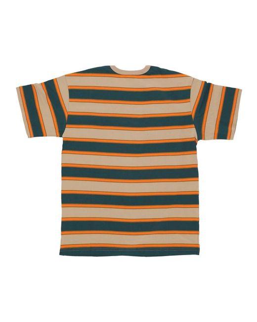 Huf Tops ,Veelkleurig ,Katoen Gestreept Gebreid T-Shirt in het Multicolor voor heren