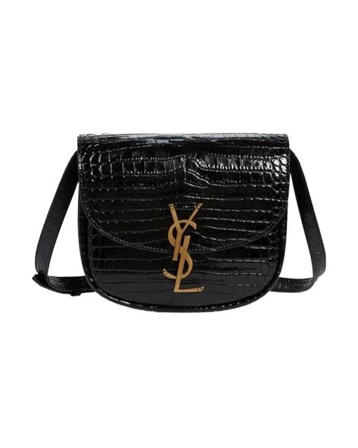 Saint Laurent Kalfsleren Crossbody Handtas in het Black