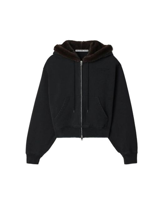 Alexander Wang Zip-Through Sweatshirt in het Black