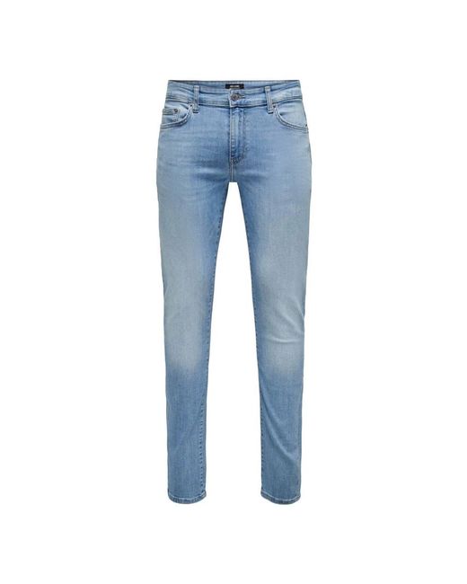 Only & Sons Blue Slim-Fit Jeans for men