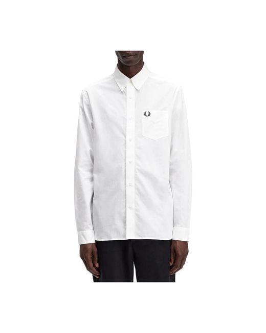 Fred Perry White Formal Shirts for men