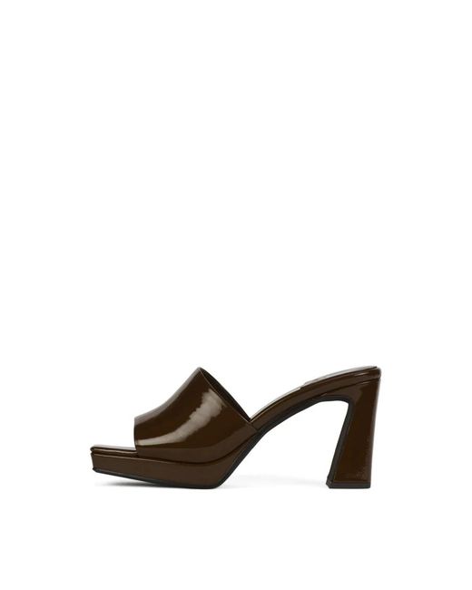 Jeffrey Campbell Brown Heeled Mules