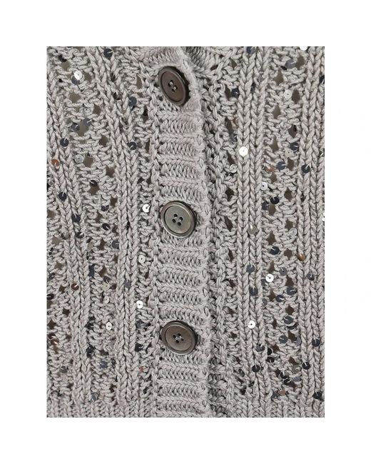 Peserico Gray Cardigans