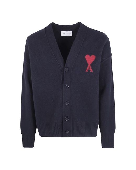 AMI Cardigans in het Blue voor heren