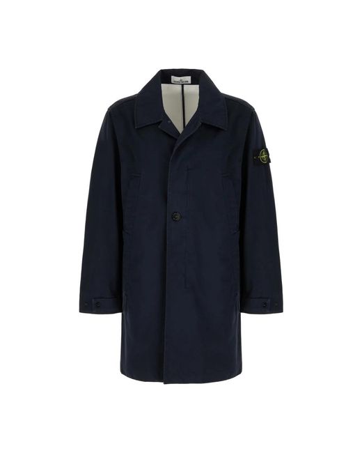 Single-Breasted Coats Stone Island de hombre de color Blue
