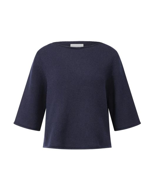 Round-Neck Knitwear di Allude in Blue