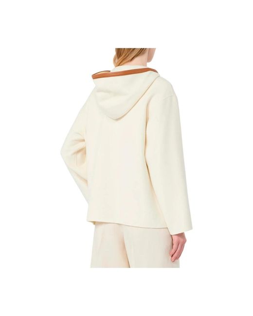 Max Mara Korte Capuchonjas in het White