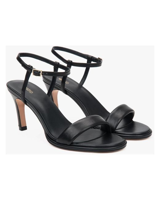 ESTRO Black High Heel Sandals