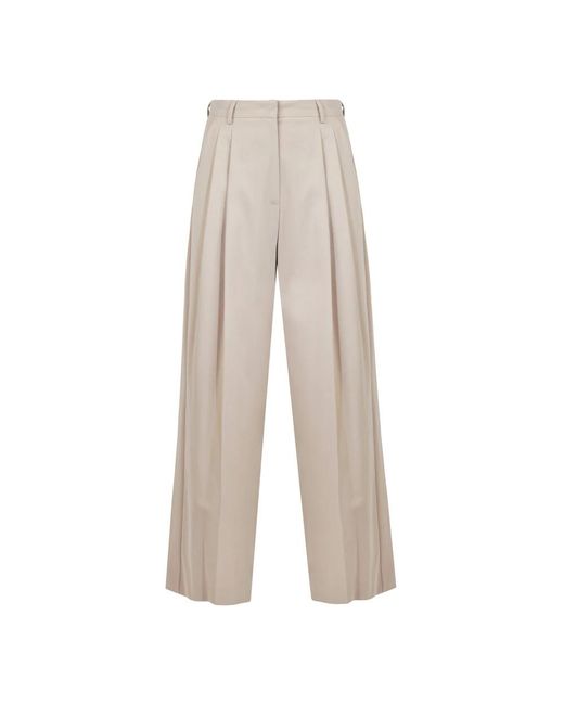 Wide Trousers Weekend by Maxmara de color White