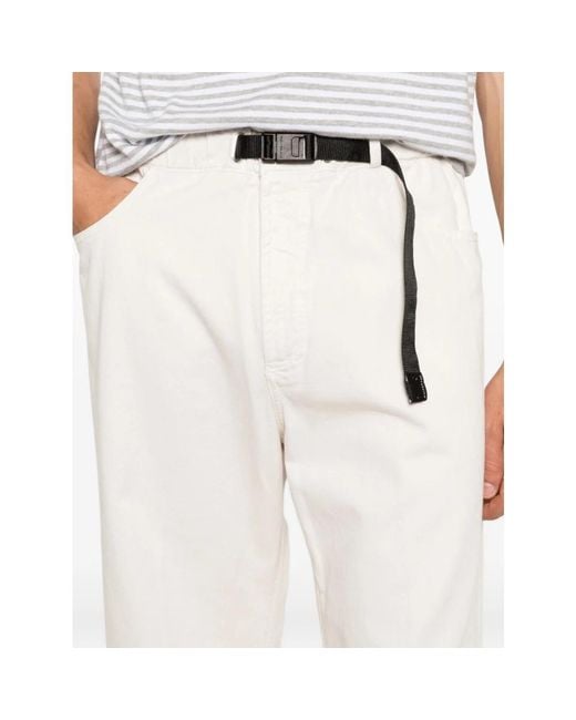 White Sand White Wide Trousers for men