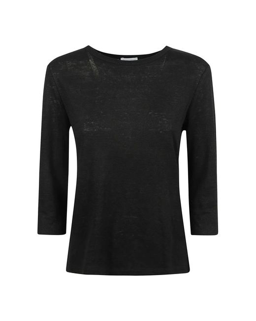 Allude Black Long Sleeve Tops