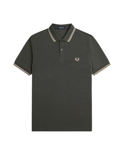 Fred Perry Tops ,Groen ,Katoen Twin Tipped Polo M3600 in het Green voor heren
