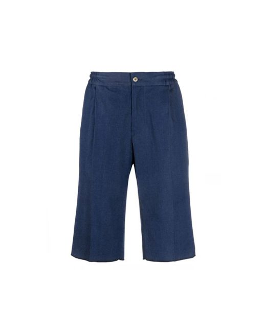 Kiton Blue Casual Shorts for men