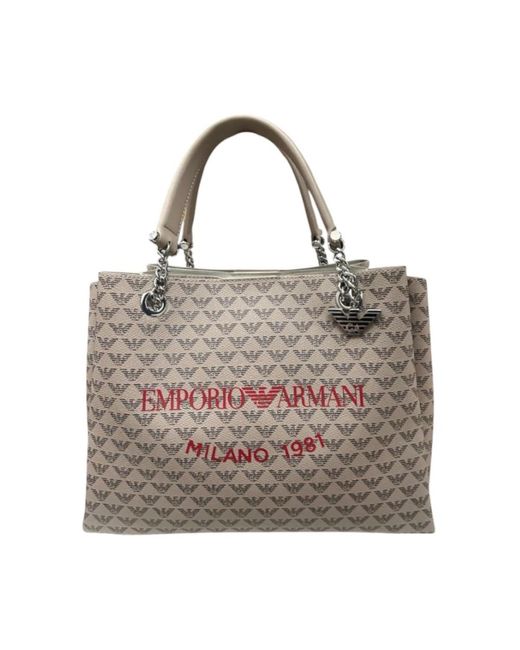 Emporio Armani Gray Shopping Bags