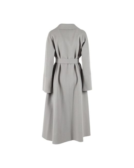 Max Mara Gray Belted Coats