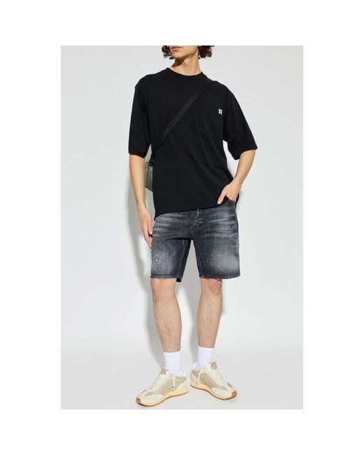 DSquared² Gray Denim Shorts for men