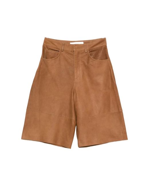 Tela Brown Casual Shorts