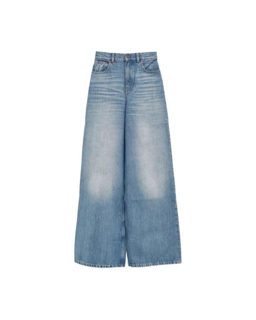 Chloé Jeans ,Blauw ,Katoen High-Rise Wide-Leg Jeans in het Blue