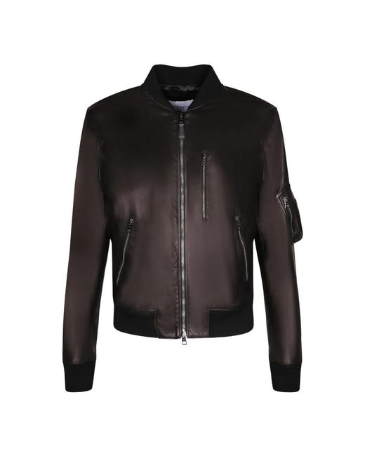 Givenchy Jassen ,Zwart ,Leer Aviator Jacket in het Black voor heren