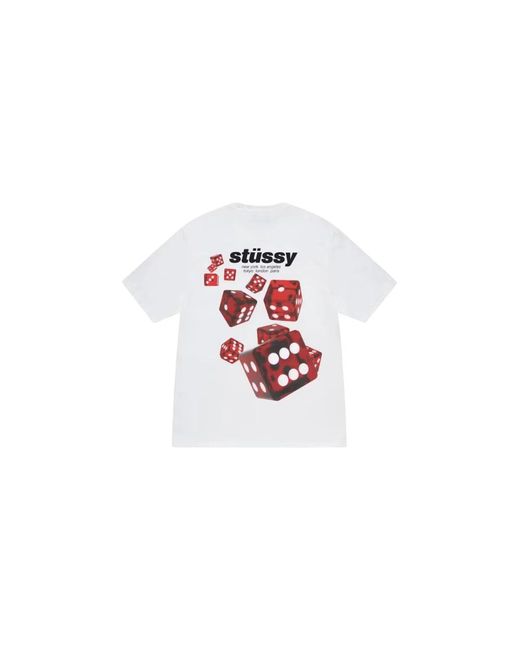 Stussy Tops ,Wit ,Katoen Rollers Tee in het White voor heren