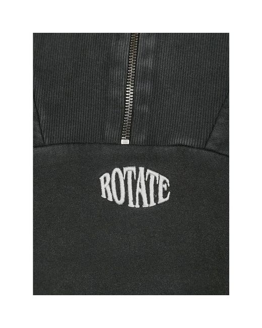 ROTATE BIRGER CHRISTENSEN Black Enzym-fleece-sweatshirt