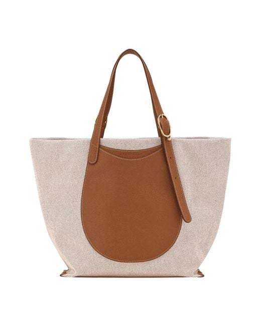 Longchamp Brown Shopping Bags