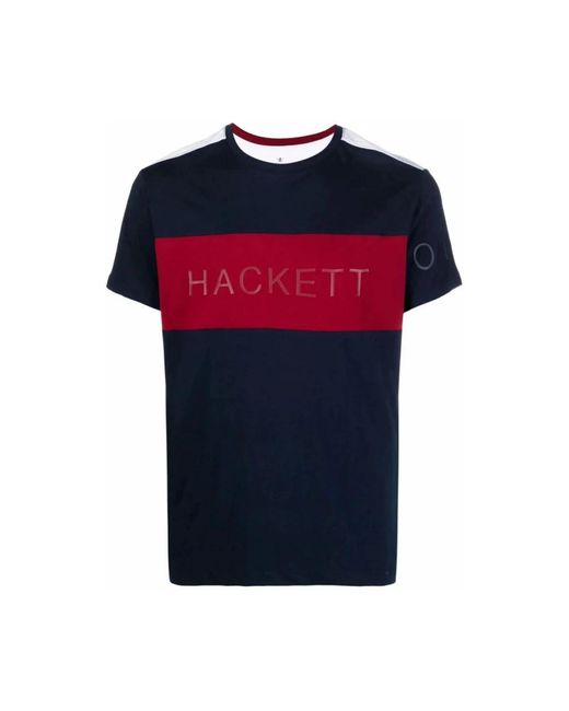 Hackett Tops ,Veelkleurig ,Fine T-Shirt in het Blue voor heren