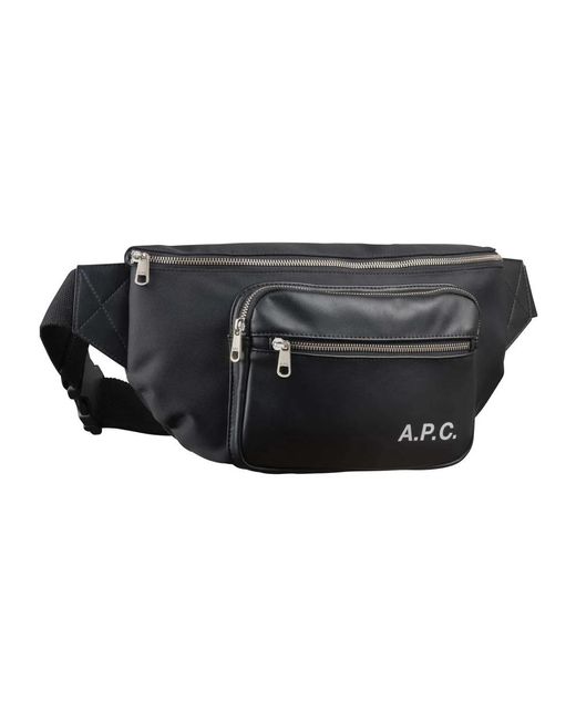 A.P.C. Black Belt Bags for men
